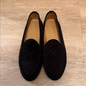 Del Toro Black Suede Loafers